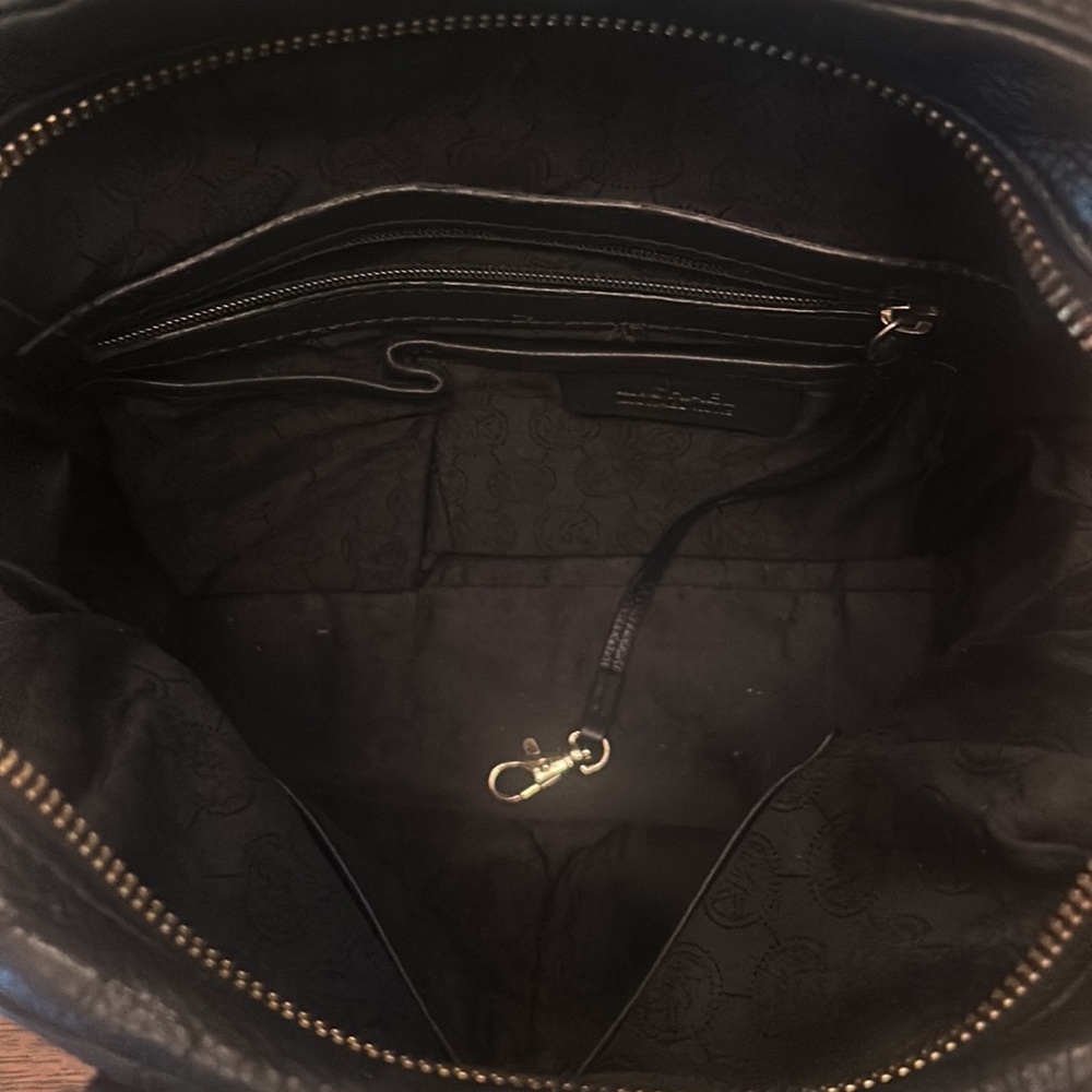 Michael Michael Kors Black Pebbled Leather Bedford Satchel - Picture 14 of 15